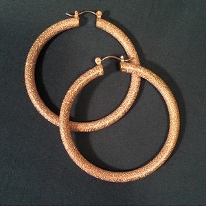 Hoop earrings sparkling silver